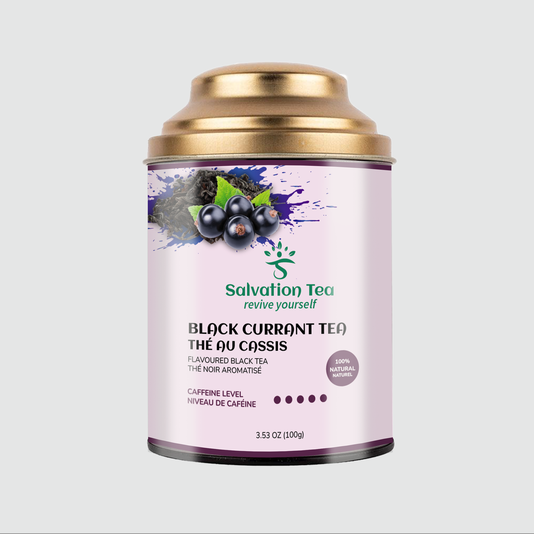 Organic Black Currant Tea - Loose Leaf Or Tea Bags, Caffeinated & Flavorful